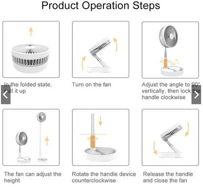 ZS - Rechargeable Portable Telescopic Hydrating Retractable Floor/Desk Fan