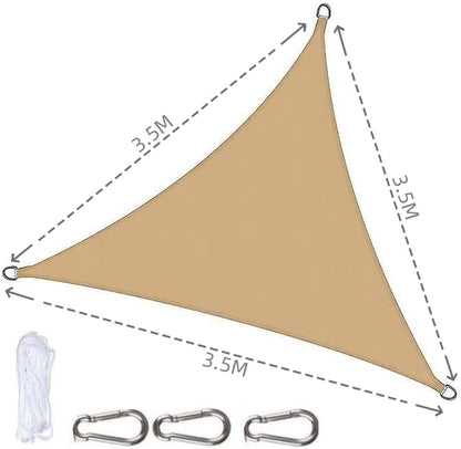 ZS - Sun shade Sail Net 3.5x3.5x3.5m, easy to install, UV protection