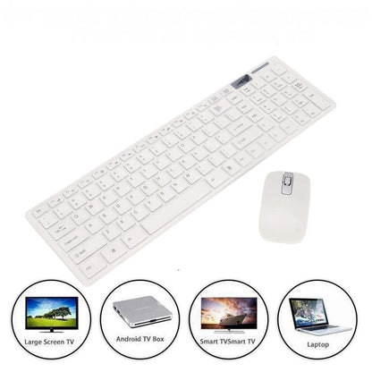 ZS - Ultra thin White Wireless Keyboard & Mouse