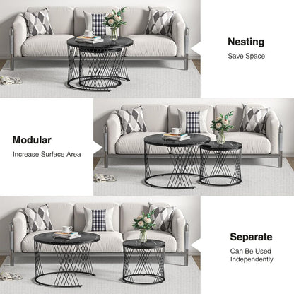 ZS - Stylish and Space-Saving Nesting Coffee Tables