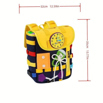 ZS - School-Friendly Busy Toddler Backpack Learning Activities school bag