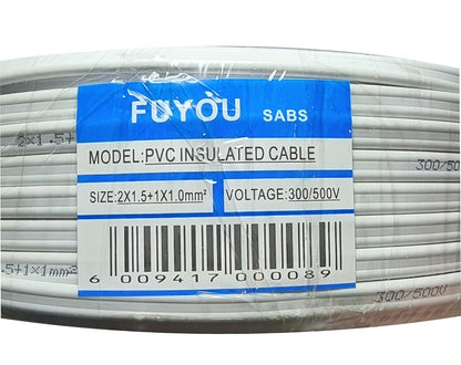 ZS - 2*1.5mm + 1*1mm x 100m PVC Insulated Cable