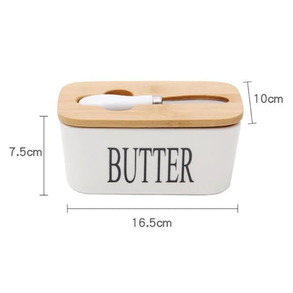 ZS - Ceramic Butter Jar with Butter Knife