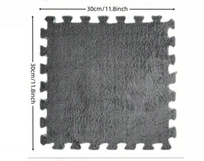 ZS - 10 Pieces Fluffy Puzzle Foam Floor Mat