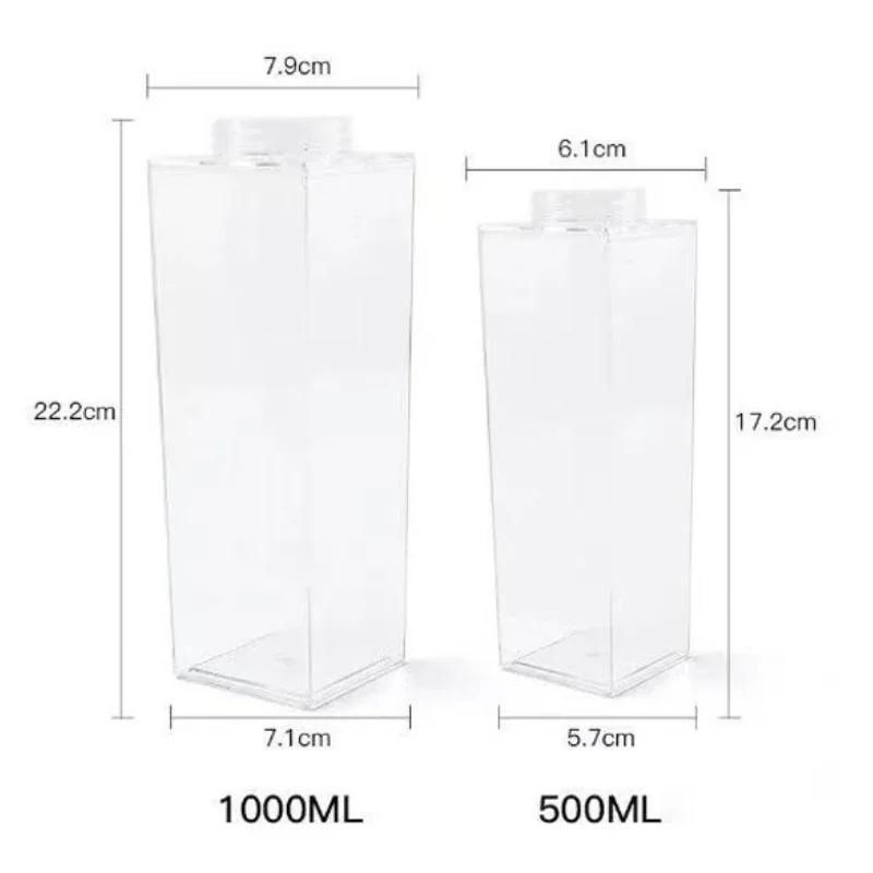ZS - Milk - Water - Juice Clear Plastic Water Bottle 1L