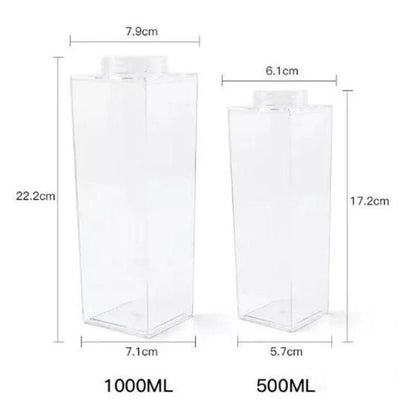 ZS - Milk - Water - Juice Clear Plastic Water Bottle 1L