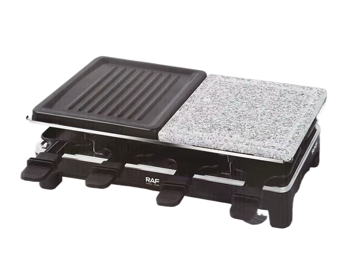 ZS - RAF 2 in 1 Electric Cheese Melter Marble Stone Grill Cheese Griddle 1500W