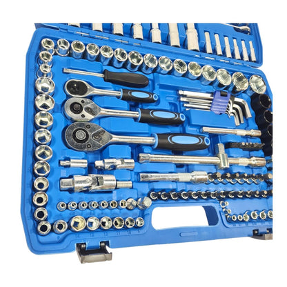 ZS - 151-Piece Chrome Vanadium Socket Set - 1/4", 3/8" & 1/2" Drive Tool Kit