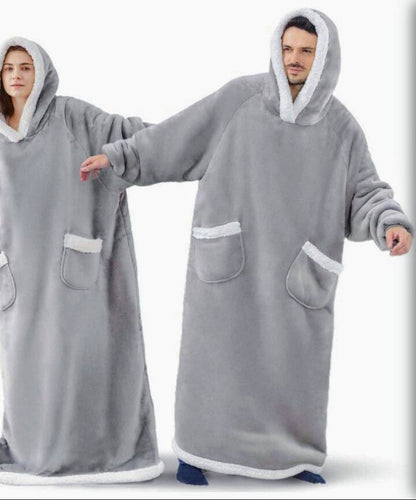 ZS - Extra Long Oversized Huggle Blanket Hoodie