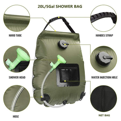 ZS - 20L Portable Solar Shower Camp Bag