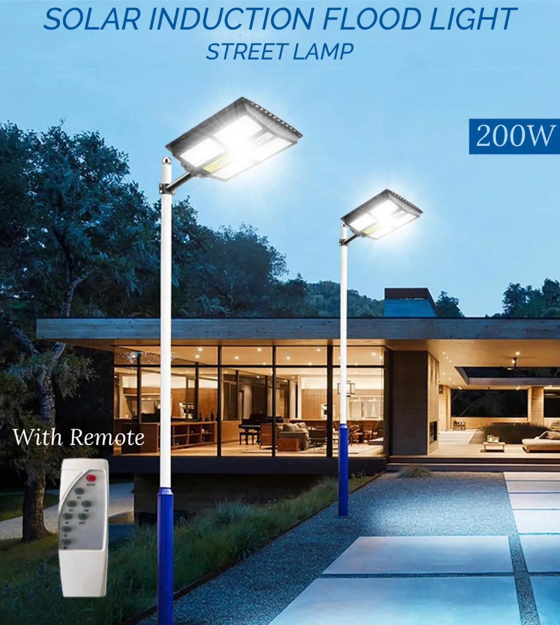 ZS - Solar  Induction Flood Light Street Lamp - 200W