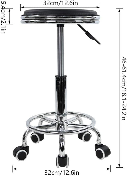 ZS - Round Rolling Stool with Foot Rest