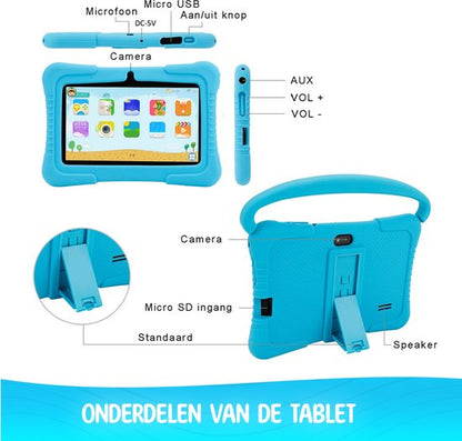 ZS - Kids 7" Android Tablet PC, 2GB RAM, 32GB ROM with Silicone Case