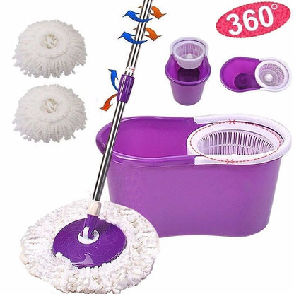 ZS - Rotating 360 Spin Mop And Plastic Bucket Set