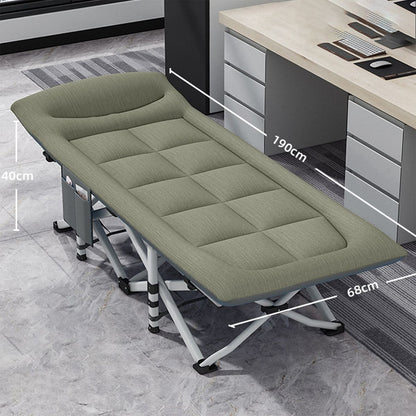 ZS - 190CM Outdoor Portable Recliner Single Camping Bed Folding Bed