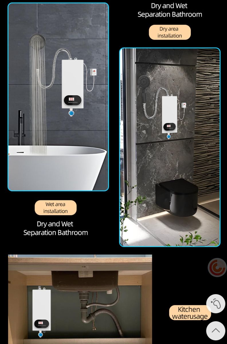 ZS - Instantaneous Electric Water Heater Shower 3500W