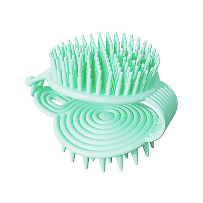ZS - 2 in 1 Silicone Scrub Brush Scalp Massager Shampoo Brush
