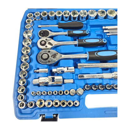 ZS - 151-Piece Chrome Vanadium Socket Set - 1/4", 3/8" & 1/2" Drive Tool Kit