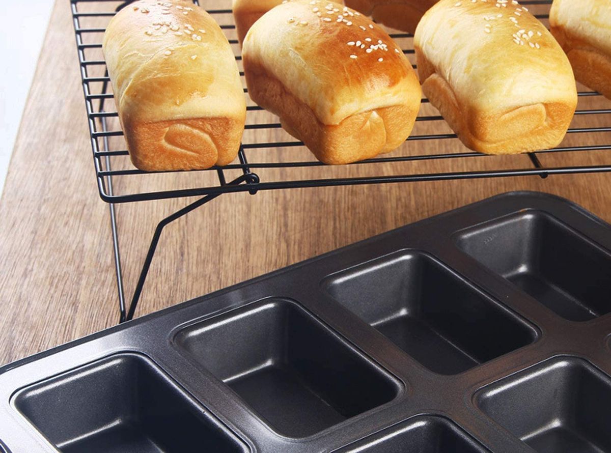 ZS - Baking Pan 8 Cup 36x24x3.5ccm Mini Loaf/Brownie Carbon Steel -Bakers Basics