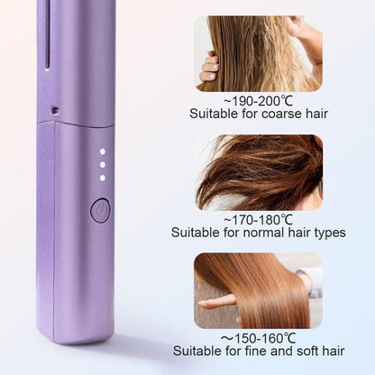 ZS -  Portable Rechargeable Travel Heat Comb Hair Straightener
