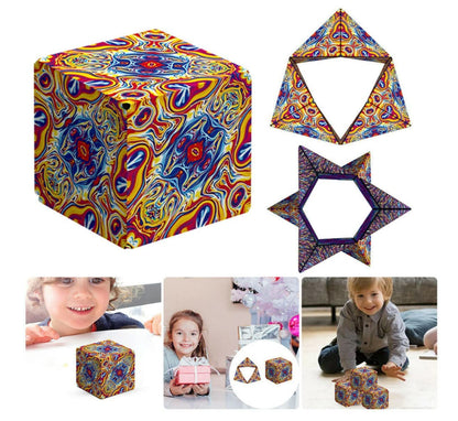 ZS - Shape Shifting Magnetic Fidget Cube 72 Shapes Changeable Magic Cube Toy