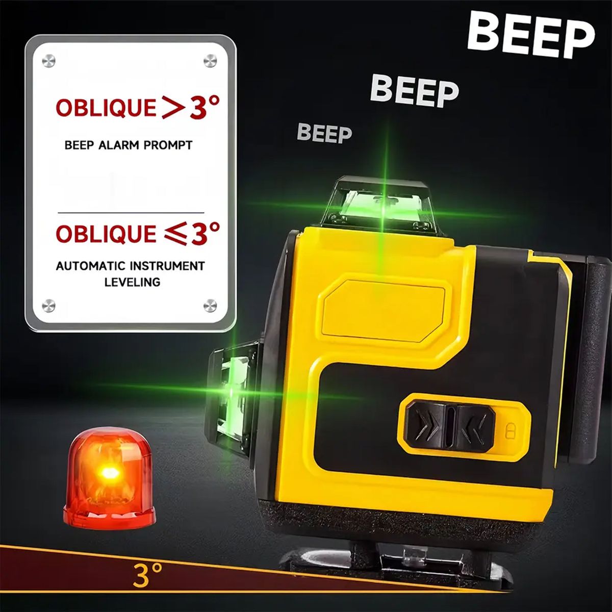 ZS - 3D-4D 16 Lines Rechargeable Laser Level Cordless