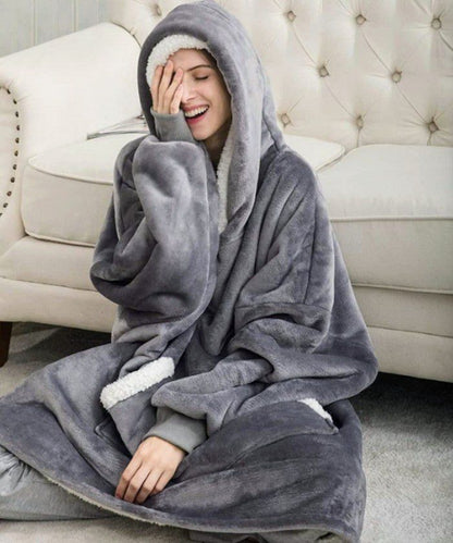 ZS - Extra Long Oversized Huggle Blanket Hoodie