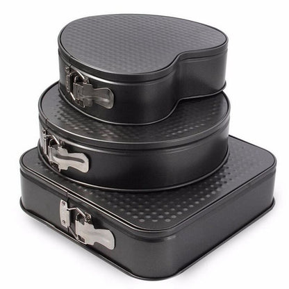 ZS - 3 Pcs Non Stick Removable Bottom Shape Cake Mould