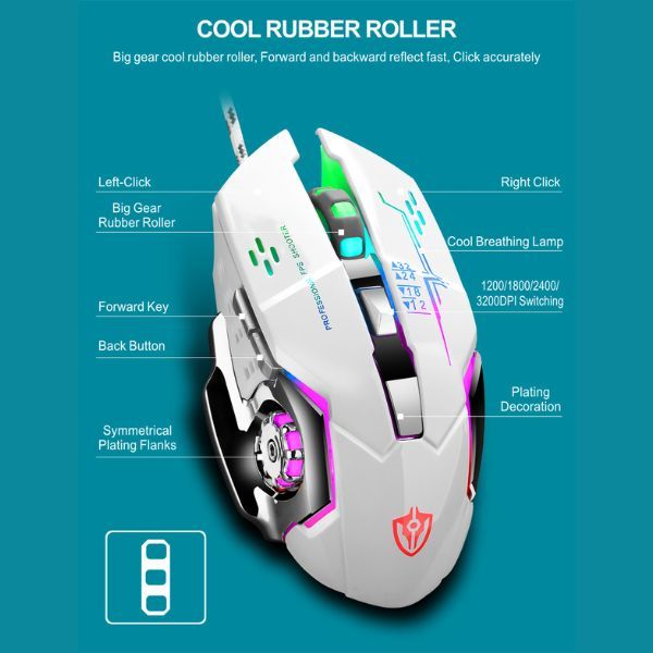 ZS - Shipadoo X7 Ergonomic Wired Gaming Mouse