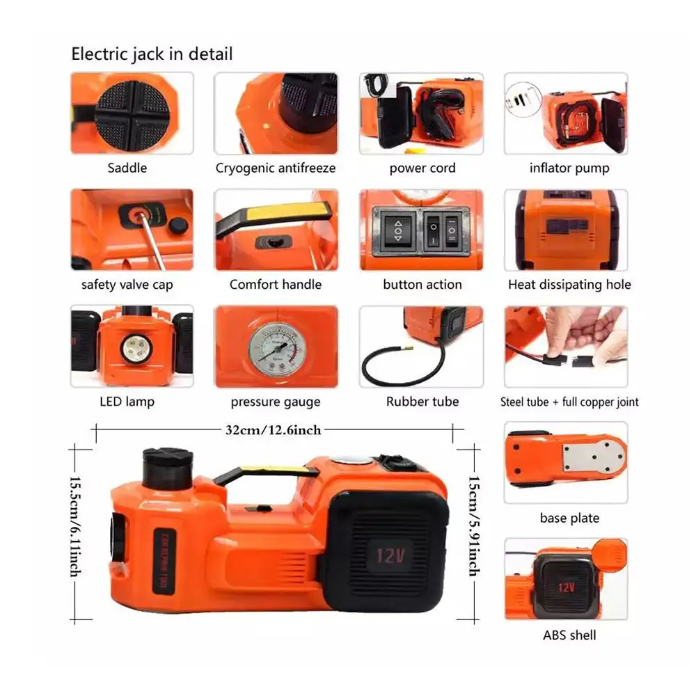 ZS - 3 in 1 Multifunctional 5 TON Electric Car Jack