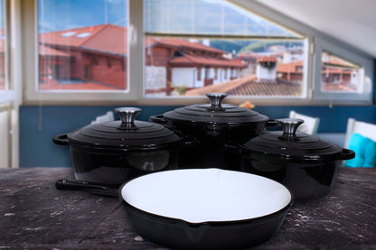 ZS - 7 Piece Cast Iron Pot Set
