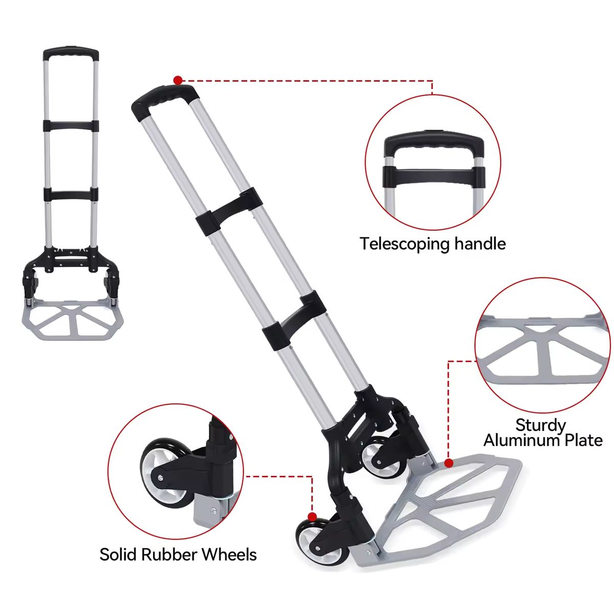 ZS - Aluminum Folding Portable Trolley 75KG