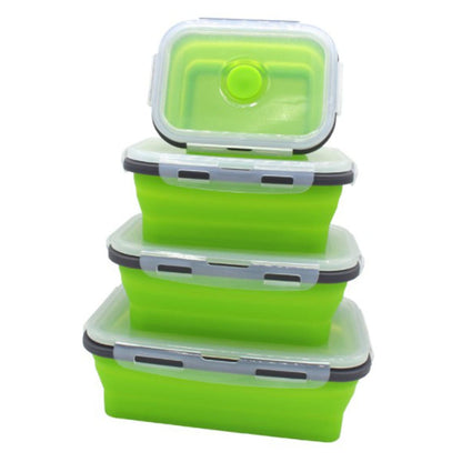 ZS - Collapsible Silicone Lunch Boxes - Set of Four