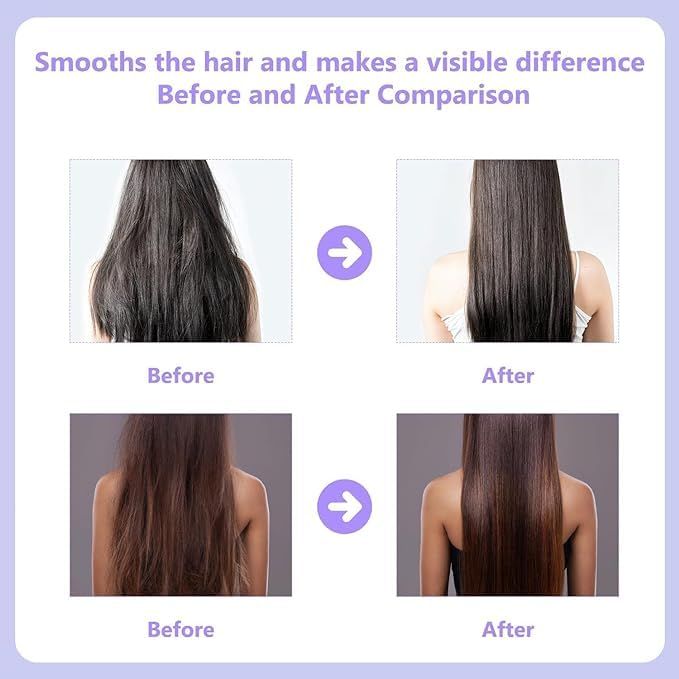 ZS -  Portable Rechargeable Travel Heat Comb Hair Straightener