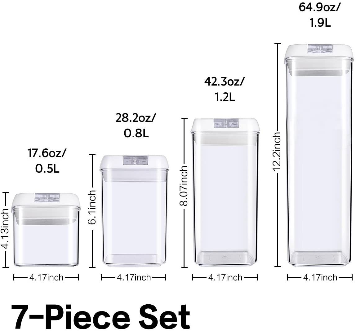 ZS - 7 Pieces Of Air-Tight Sealed Food Storage Container Set