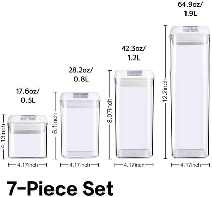 ZS - 7 Pieces Of Air-Tight Sealed Food Storage Container Set