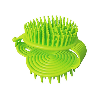 ZS - 2 in 1 Silicone Scrub Brush Scalp Massager Shampoo Brush