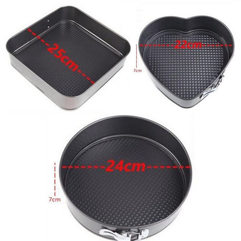 ZS - 3 Pcs Non Stick Removable Bottom Shape Cake Mould
