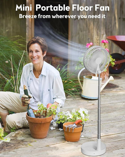 ZS - Rechargeable Portable Telescopic Hydrating Retractable Floor/Desk Fan