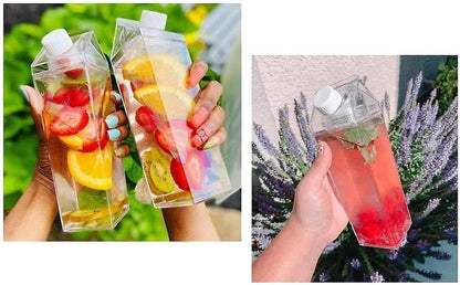 ZS - Milk - Water - Juice Clear Plastic Water Bottle 1L