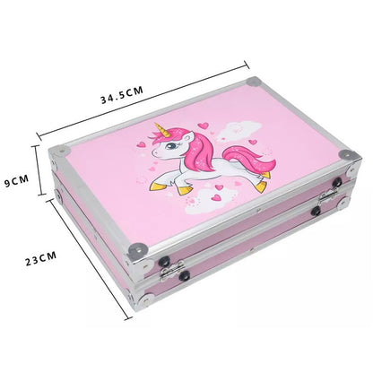 ZS - Art Set with Aluminum Folding Case for Kids - 145 Piece Set