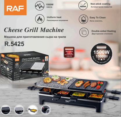 ZS - RAF 2 in 1 Electric Cheese Melter Marble Stone Grill Cheese Griddle 1500W