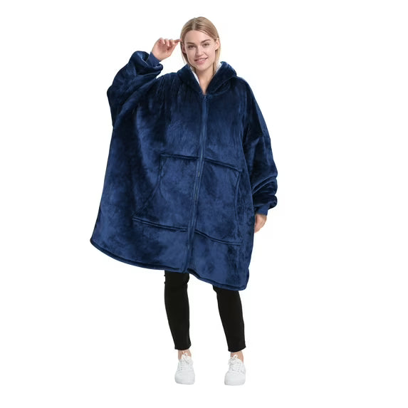 ZS - Oversized Huggle Hoodie Blanket with Zipper