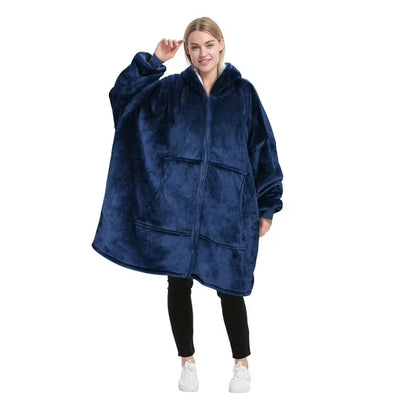 ZS - Oversized Huggle Hoodie Blanket with Zipper