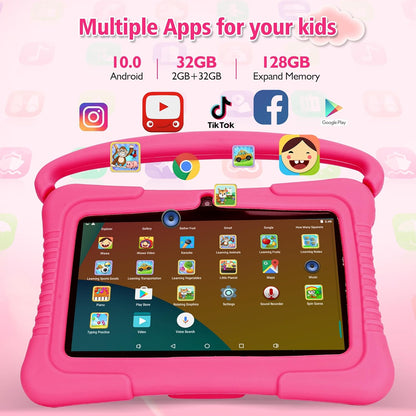 ZS - Kids 7" Android Tablet PC, 2GB RAM, 32GB ROM with Silicone Case