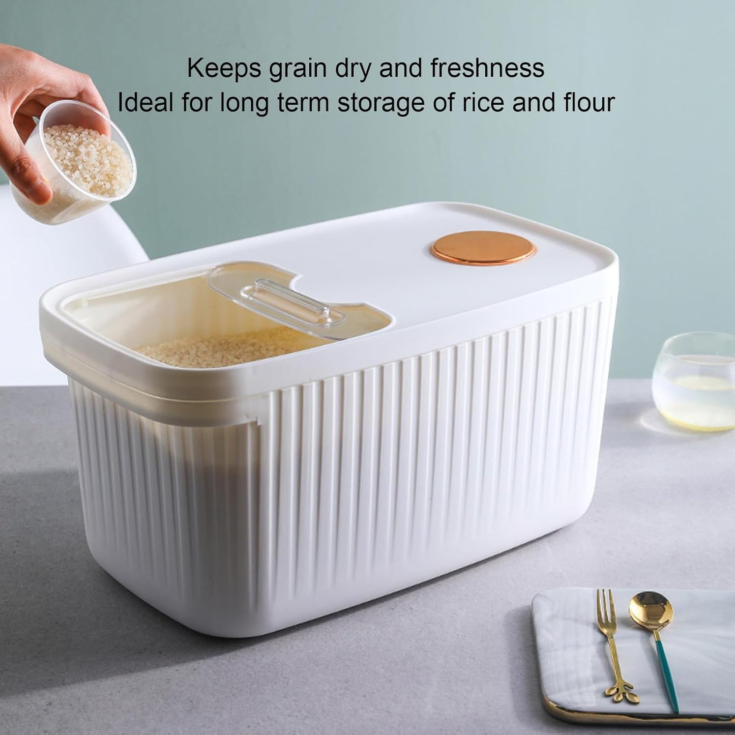 ZS - Airtight 10kg Large Capacity Rice Storage Container