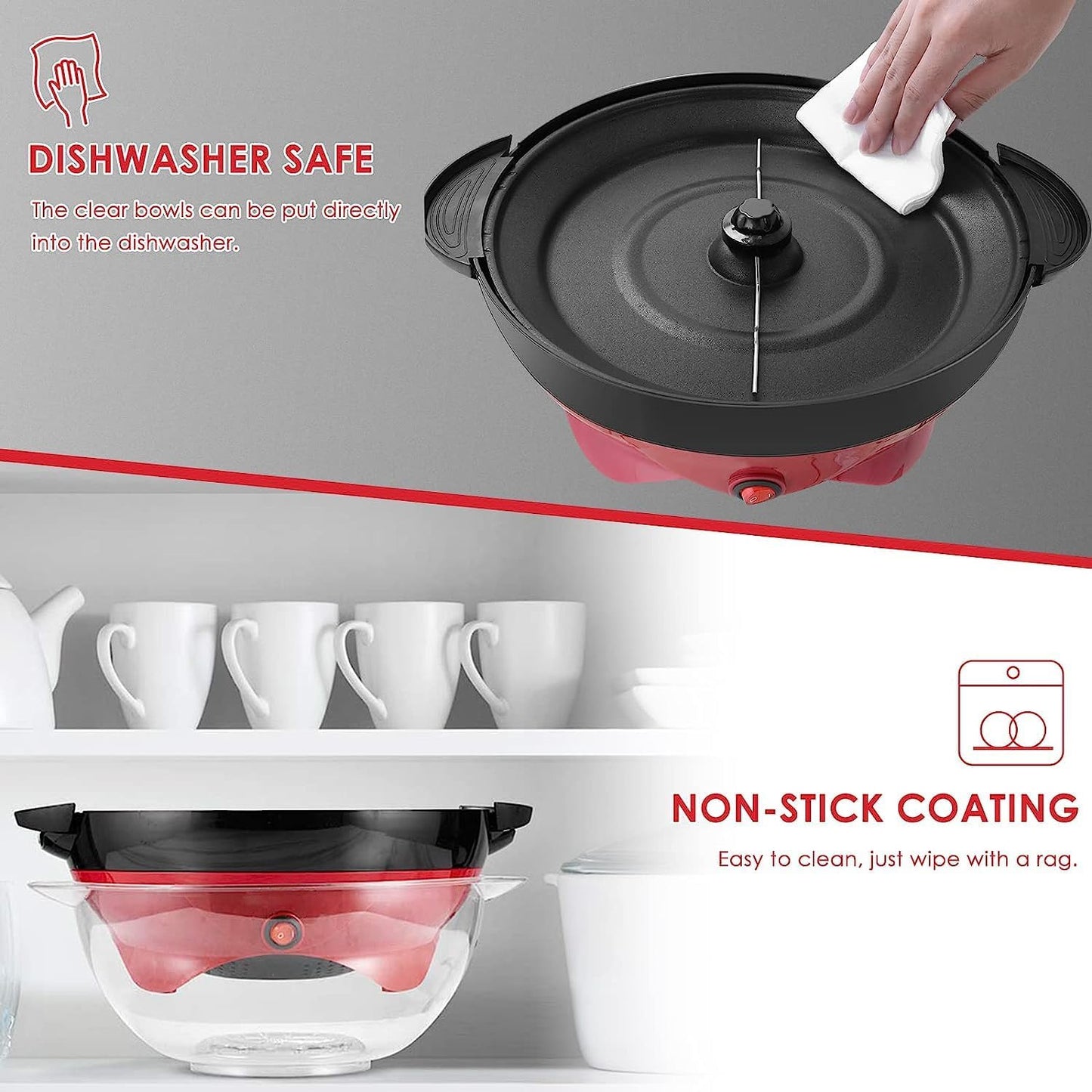 ZS - 500W Air Popcorn Maker with Auto Stirrer