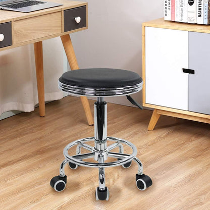ZS - Round Rolling Stool with Foot Rest