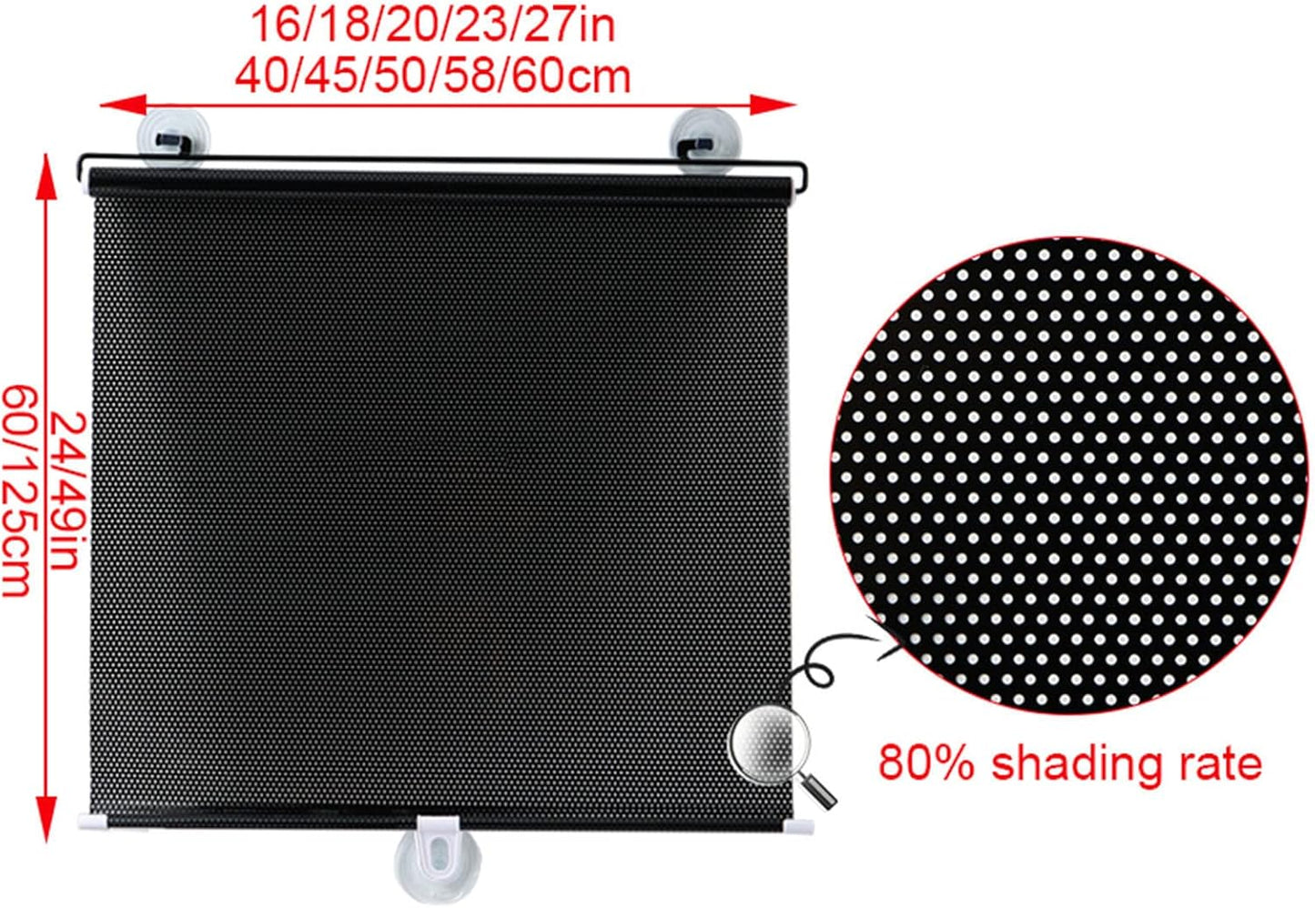ZS - Blackout Roller Blind with Sun Shade Without Drilling Blackout Curtains With Suction Cup