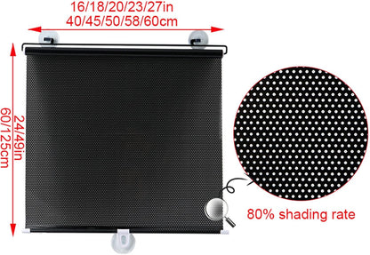 ZS - Blackout Roller Blind with Sun Shade Without Drilling Blackout Curtains With Suction Cup
